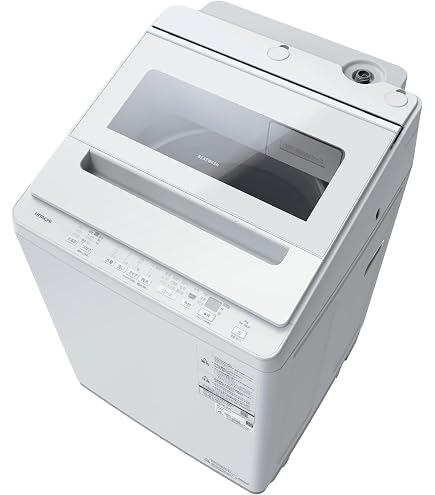 Amazon | 日立 全自動洗濯機 洗濯8kg サテンベージュ ビートウォッシュ
